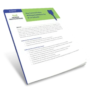 Morse Watchmans key control policy writing guidelines flyer.