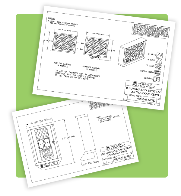 KeyWatcher – Spec Sheets & Drawings