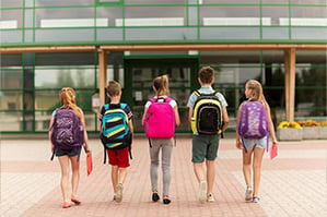 Five children entering school